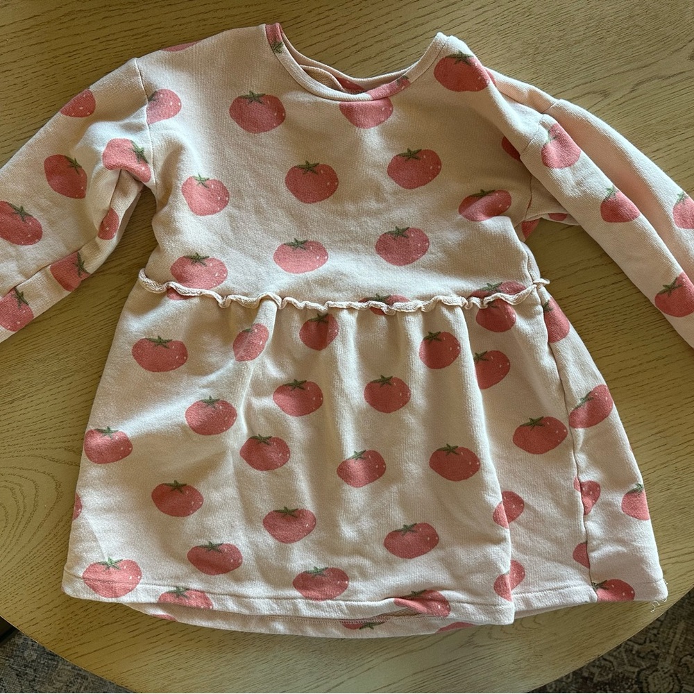 Zara Peach Tomato Print Dress